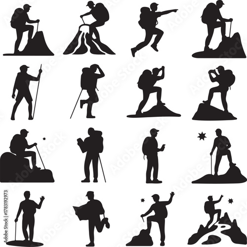 Human Activity Silhouette Vector Bundle