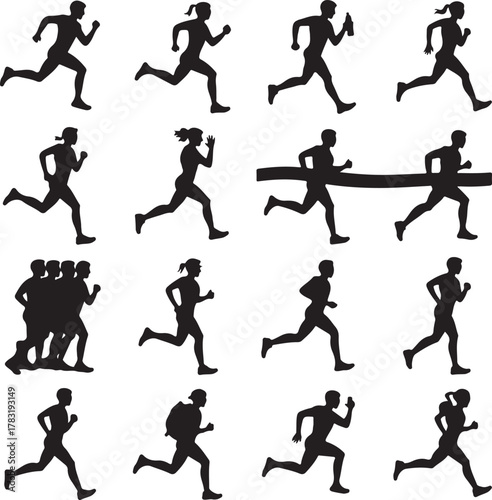 Human Activity Silhouette Vector Bundle