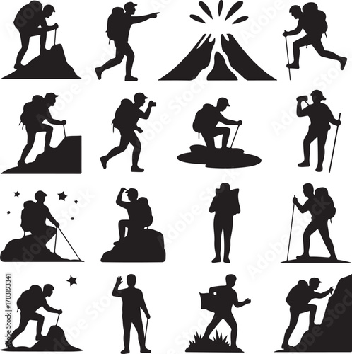 Human Activity Silhouette Vector Bundle