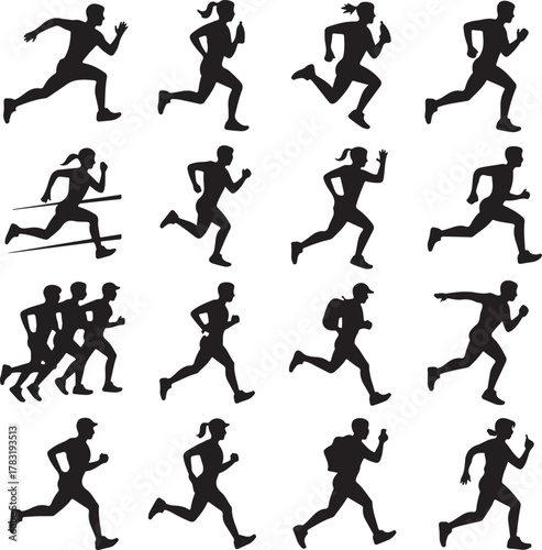 Human Activity Silhouette Vector Bundle