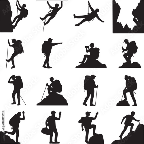Human Activity Silhouette Vector Bundle