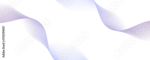 Vector wave lines flowing dynamic colorful blue pink isolated on white background for concept of AI technology, digital, communication, science, music