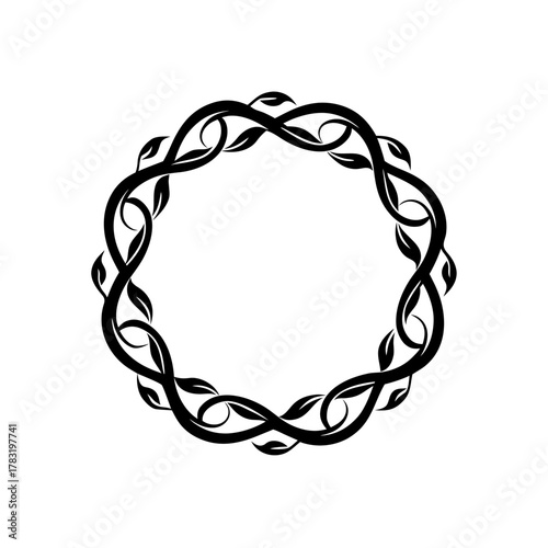 Elegant grapevine frame — perfect as a logo border or vintage decoration.