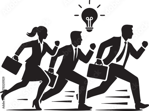 business man and woman with idea