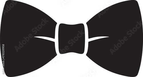 Black Ribbon Bow Vector Decorative Kno