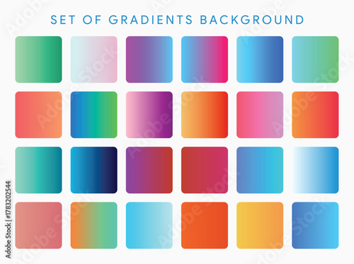 Set of colorful glossy buttons, Set of Color gradients background
