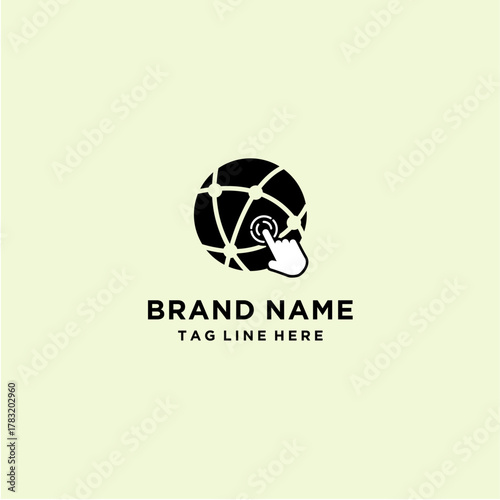 Free Download Design Logo Touchscreen World Map Vector Template - GFXLoad