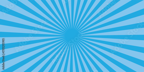 abstract blue sunburst pattern background for modern graphic design element. shining ray cartoon with colorful for website banner wallpaper and poster card decoration