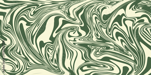 3D rendering. Green mountain contour lines.  Topographic terrain.