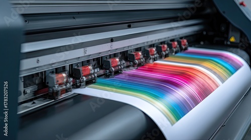 High-Resolution Printer with Vibrant Colors Printing Large Format Artwork on Paper