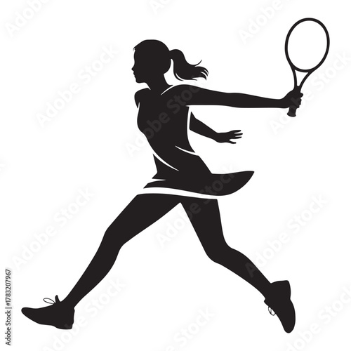 Tennis player silhouette