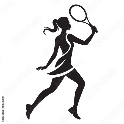 Tennis player silhouette