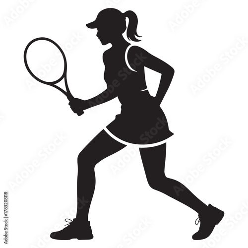 Tennis player silhouette