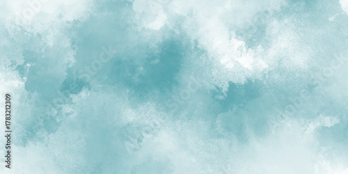 watercolor abstract painting of blue grunge texture. Modern and paper texture design with sky blue cloud. vintage style color, splashes and stains for presentation and cover, Colorful and acrylic. 