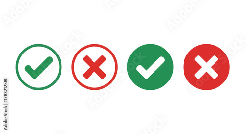 Check Marks and Crosses A Visual Guide to Positive and Negative Confirmation Icons