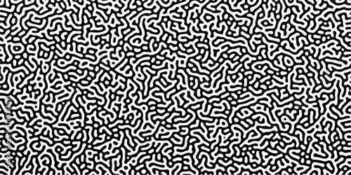 Diffusion reaction seamless vector pattern. Natural seamless line pattern. Linear design with biological shapes. Reaction-diffusion or truing pattern formation. abstract truing organic wallpaper.	