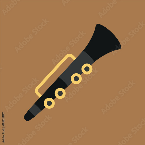 Clarinet icon for realistic orchestra and jazz concert visuals.