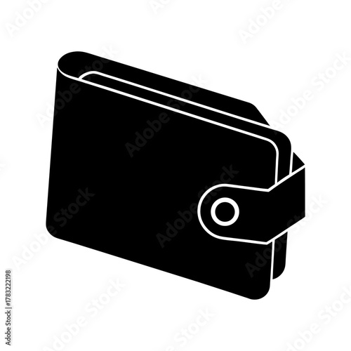 Dark Mode Wallet Finance Icon with Neon Green Accent on White.