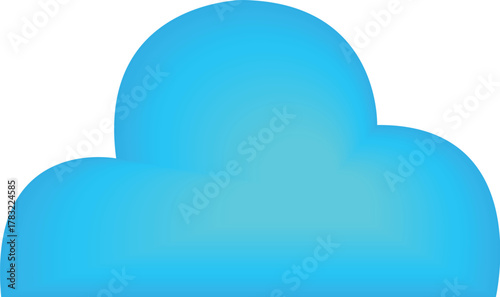 Blue sky cloud computing concept icon vector illustration for web technology design