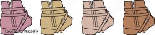 Fashionable Belted Cargo Pants in Four Earthy Tones
