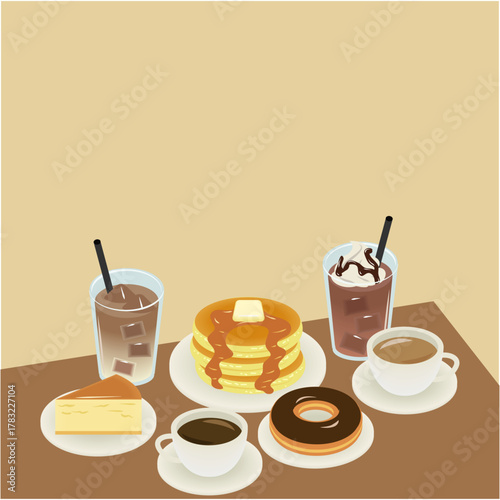 カフェのメニューフレーム　Cafe menu frame