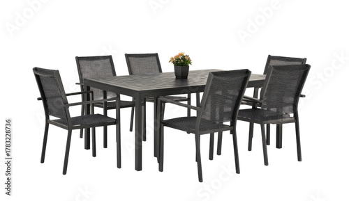 Gray outdoor dining set