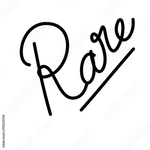 Hand-Drawn Word Rare Hand Drawing Doodle