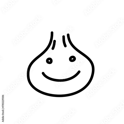 Hand-Drawn Cute Dumpling Cartoon Doodle - Dim Sum Doodle