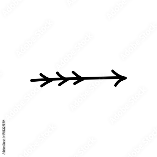 Hand-Drawn Arrow Line Doodle