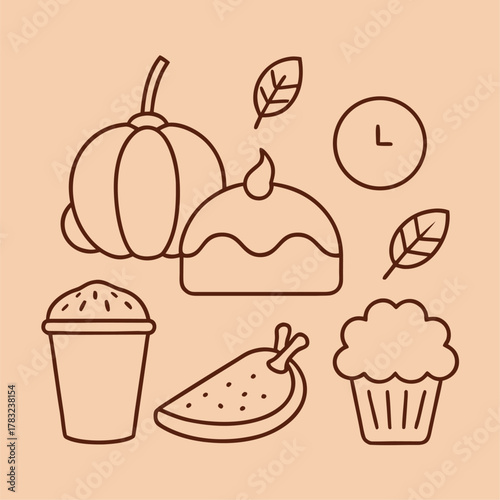 hand drawn vector illustration of an apple pie