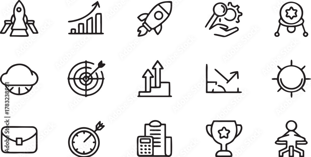 Fototapeta premium set of vector icons