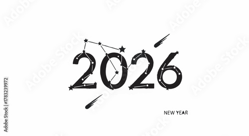 Embrace the future with a celestial countdown to the New Year, celebrating the dawn of 2026 with cosmic wonder.