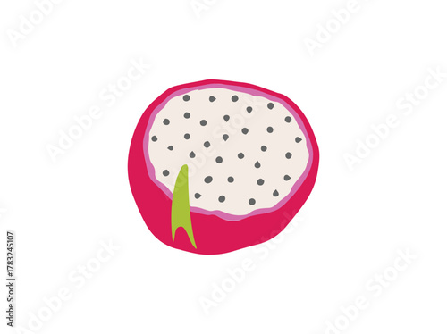 Sliced Ripe Dragon Fruit Pitaya
