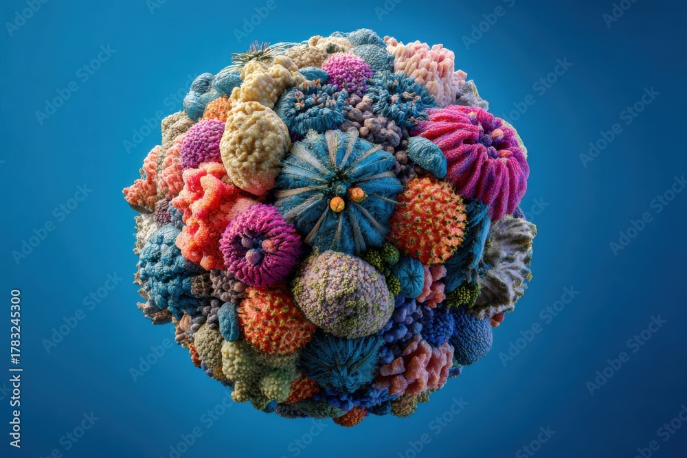 Naklejka premium Coral reef restoration efforts community initiative promoting ocean regeneration and ecosystem recovery for marine biodiversity health