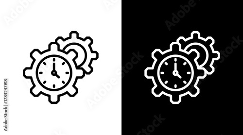 Time Management With Icon Set Design