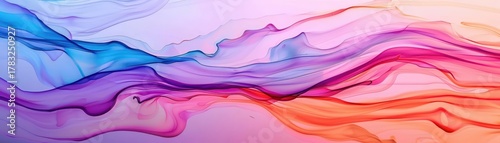 Abstract fluid art in pastel colors