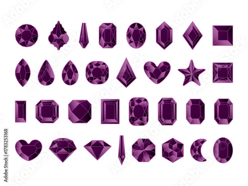 カットガラスP、13紫