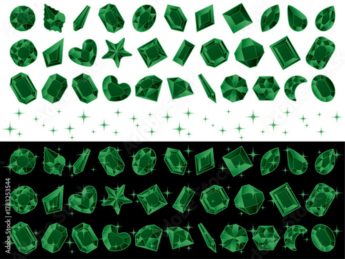 カットガラスP、光、17緑