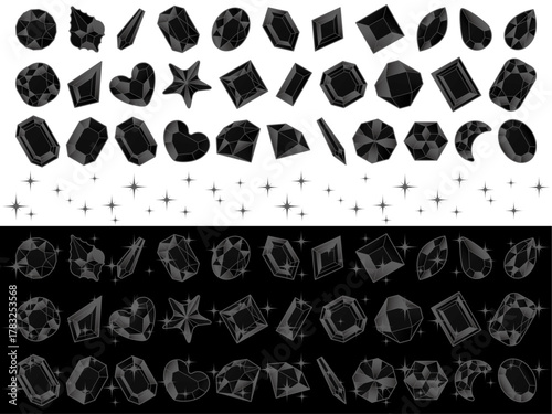 カットガラスP、光、19黒
