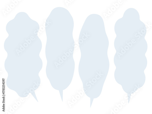 縦長のふにゃふにゃの吹き出し