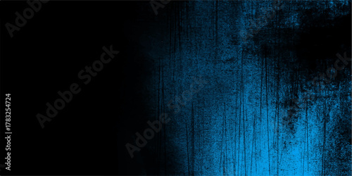 Dark blue grunge wall texture background with aged, scratched surface design