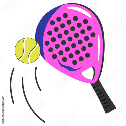 Padel Racket With Tennis Ball