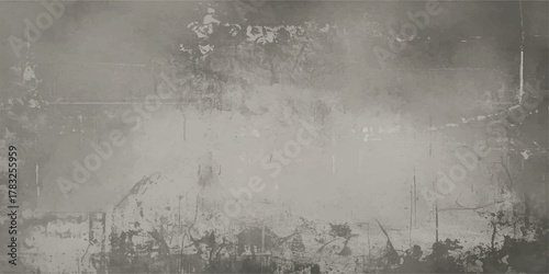 Dark black and white grunge texture background of old vintage textured paper, wall, or concrete pattern