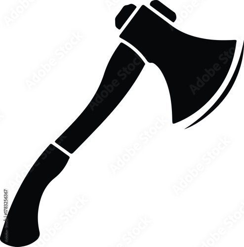 Illustrator Axe wood chopping tool equipment silhouette vector