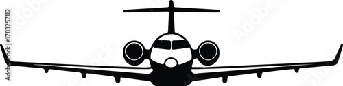 Illustrator jet airplane aviation transport graphic design vector Silhouette vector
