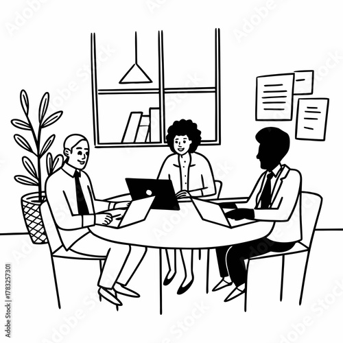 Two professional caucasian with african american businesswoman friends collaboration, working together at office, using laptop, Generally accepted audit standards, Earnings before interest and taxes