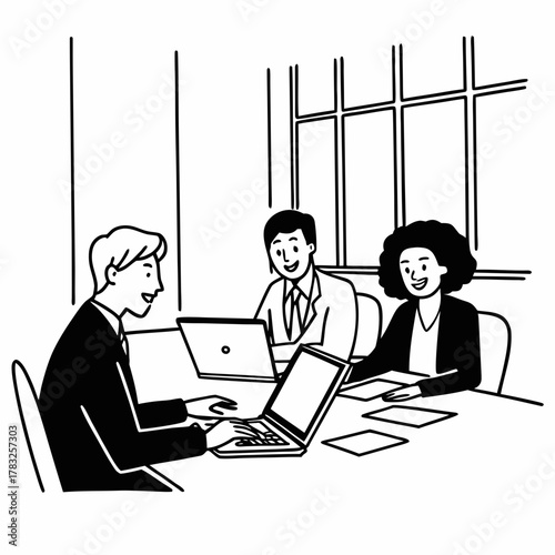 Two professional caucasian with african american businesswoman friends collaboration, working together at office, using laptop, Generally accepted audit standards, Earnings before interest and taxes