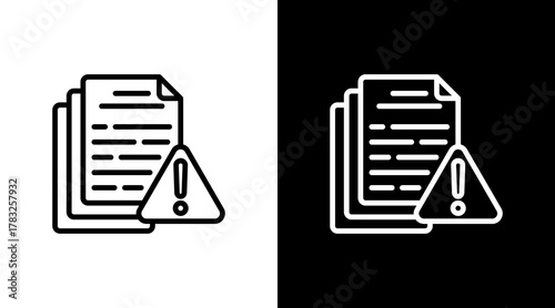 Document With Icon Set Design