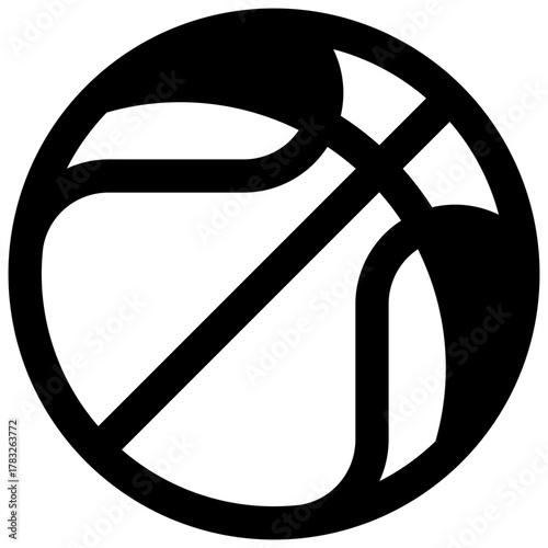 Sports. Outlined stroke vector icon with black-filled details.