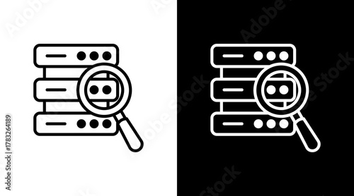 Data Search With Icon Set Design
